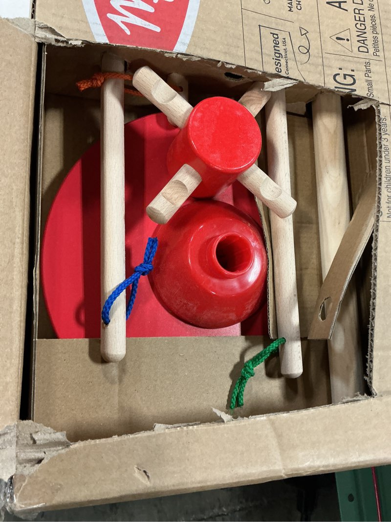 Condition photo showing As Is for Melissa & Doug Dust Sweep Mop 6-Piece Pretend Play Set, Toddler Toy Cleaning, Pretend Play Home Cleaning, Kids Broom and Mop Set for Ages 3+ Dust! Sweep! Mop!