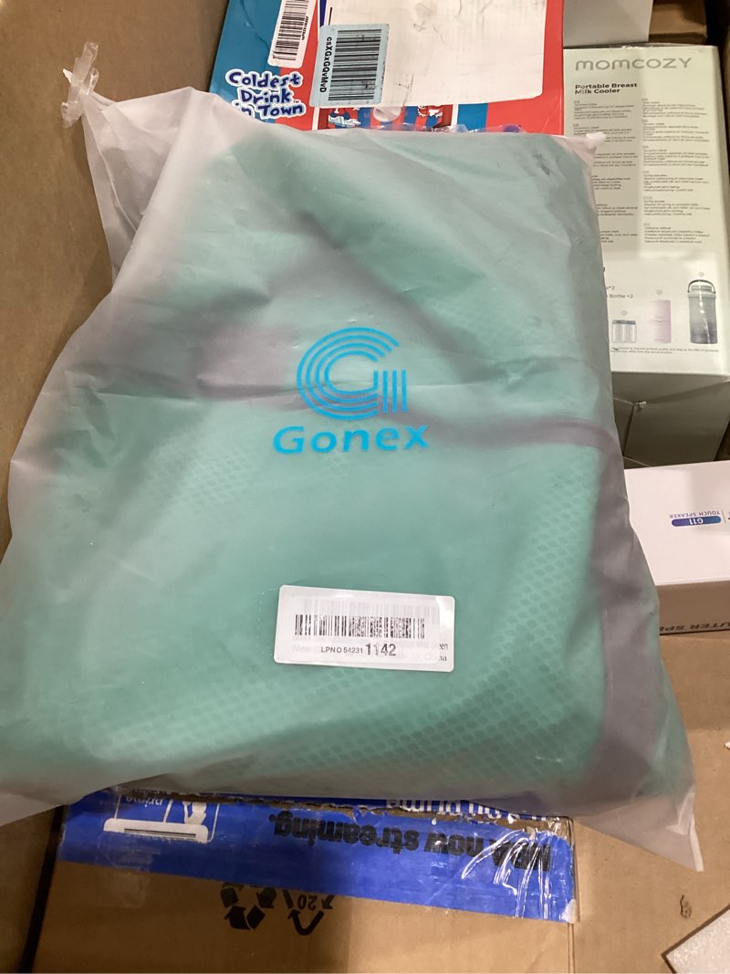 Condition photo showing New/Like New for gonex large foldable travel duffle bag with shoes compartment, packable lightweight water repellent duffel bag for camping gym weekender bag 150l mint green