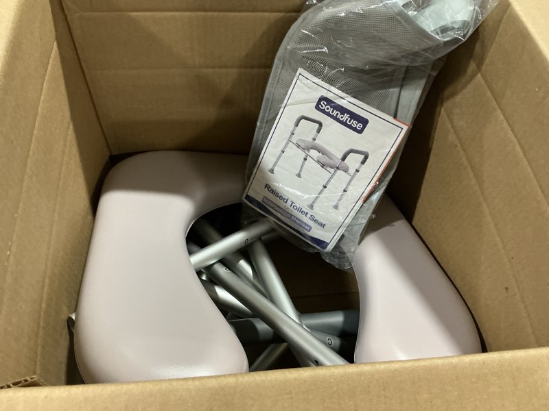 Condition photo showing Good Condition for toilet seat riser for seniors, raised toilet seat with handles, adjustable height & width, 400lb handicap elevated toilet seat, fit any toilet