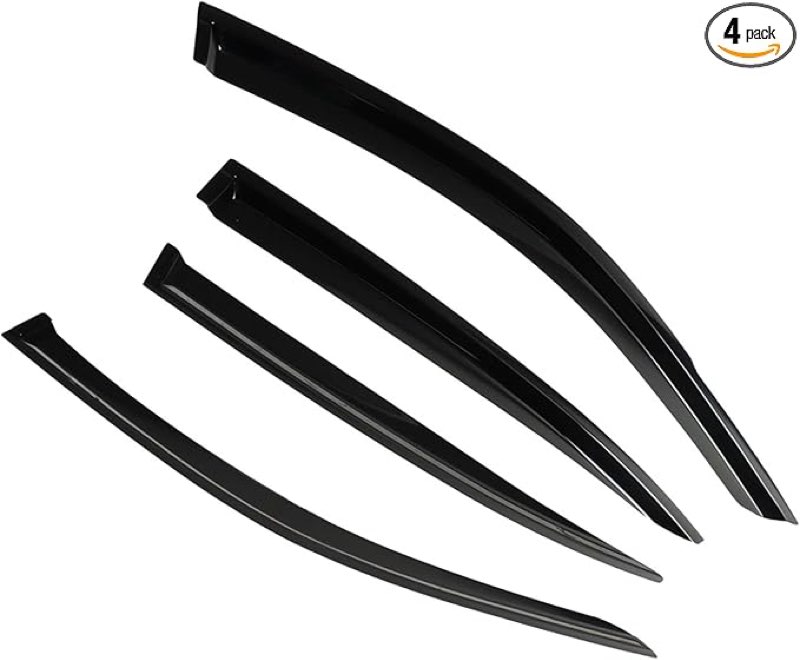 (INCOMPLETE)Window Visors Rain Guards Deflectors - 4-Pack Side Window Deflector Vent Shade for Car Windows Tape-On Outside Mount Acrylic Sun Rain Guard Replacement for Q50 Sedan 2015-2020