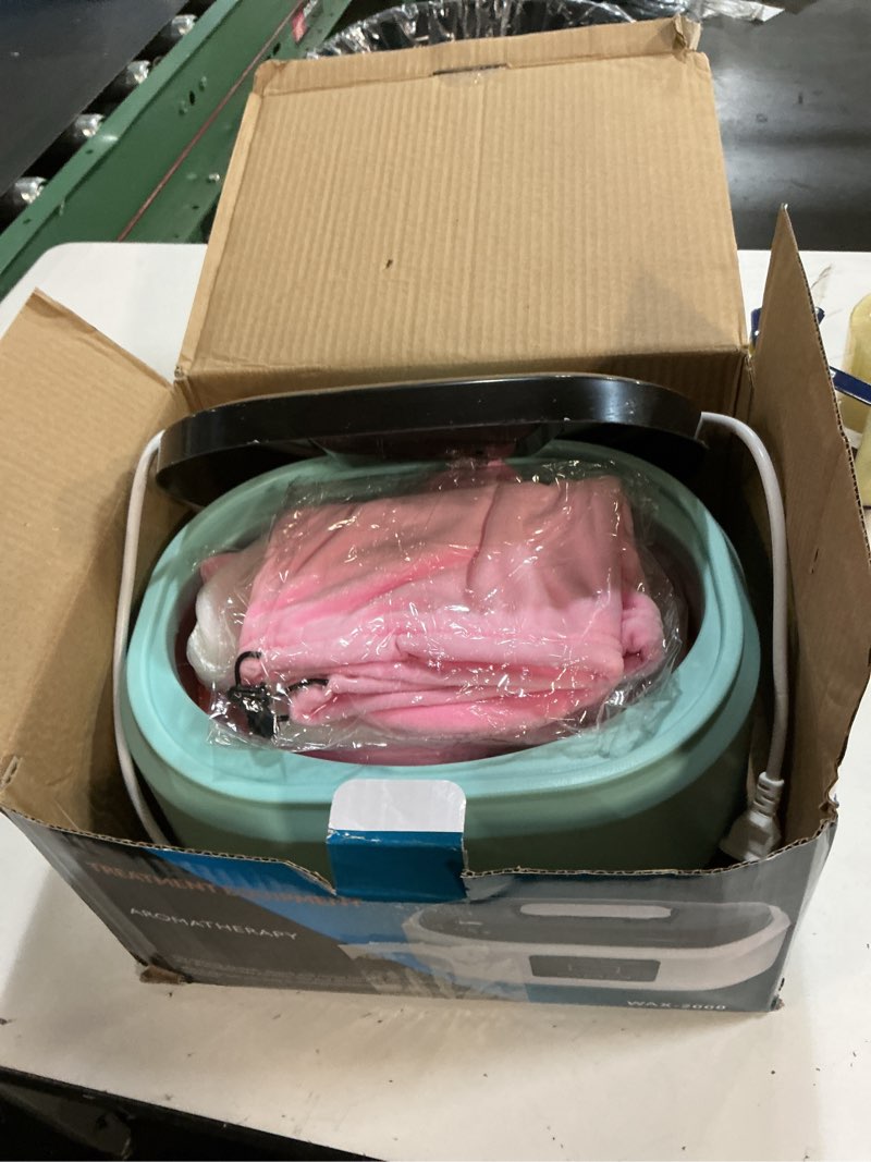Condition photo showing As Is for paraffin wax machine for hand and feet - 3500ml hot wax hand wax machine with 6 pcs paraffin bath wax, auto-time and keep warm paraffin hand wax machine(blue)