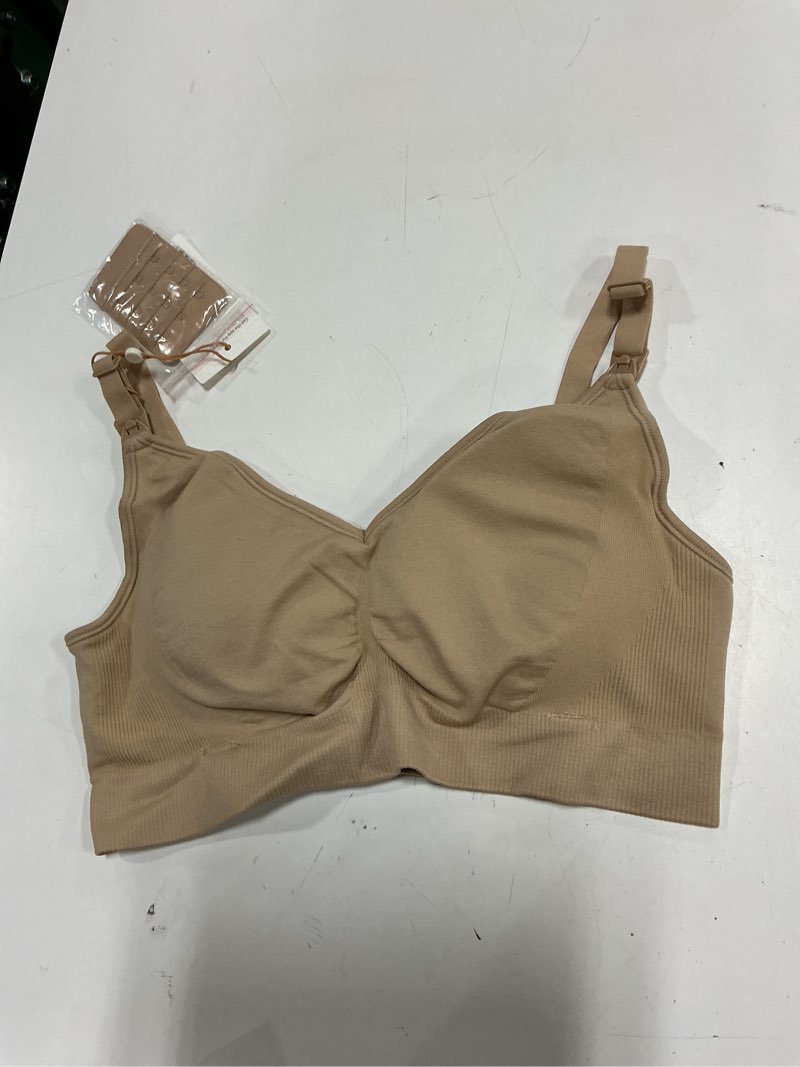 Condition photo showing New/Like New for seamless nursing bra, m, sand