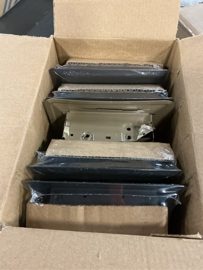 Condition photo showing Good Condition for 5 pack floor register 4x10 inches, heavy duty walkable floor vent covers, easy adjust air supply lever decorative floor vents - vent covers for home floor - matte black 4x10 inch matte black 5