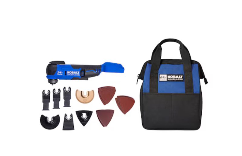 INCOMPLETE, Kobalt 24-volt Cordless Brushless Variable speed 17 -Piece Oscillating Multi-Tool