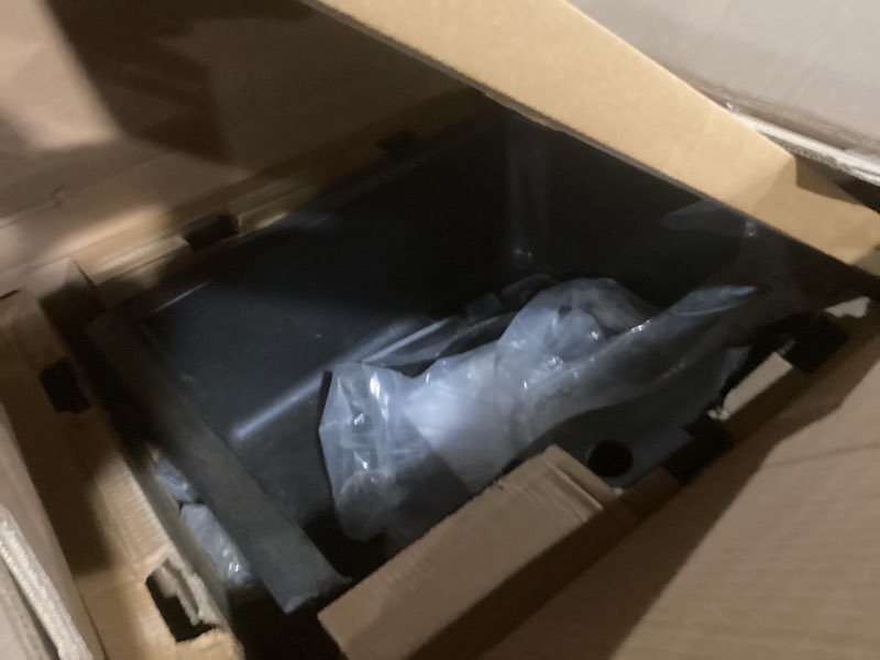 Condition photo showing Good Condition for kraus quarza 25-inch drop-in/undermount single bowl granite kitchen sink in black, kgd-441black sink black