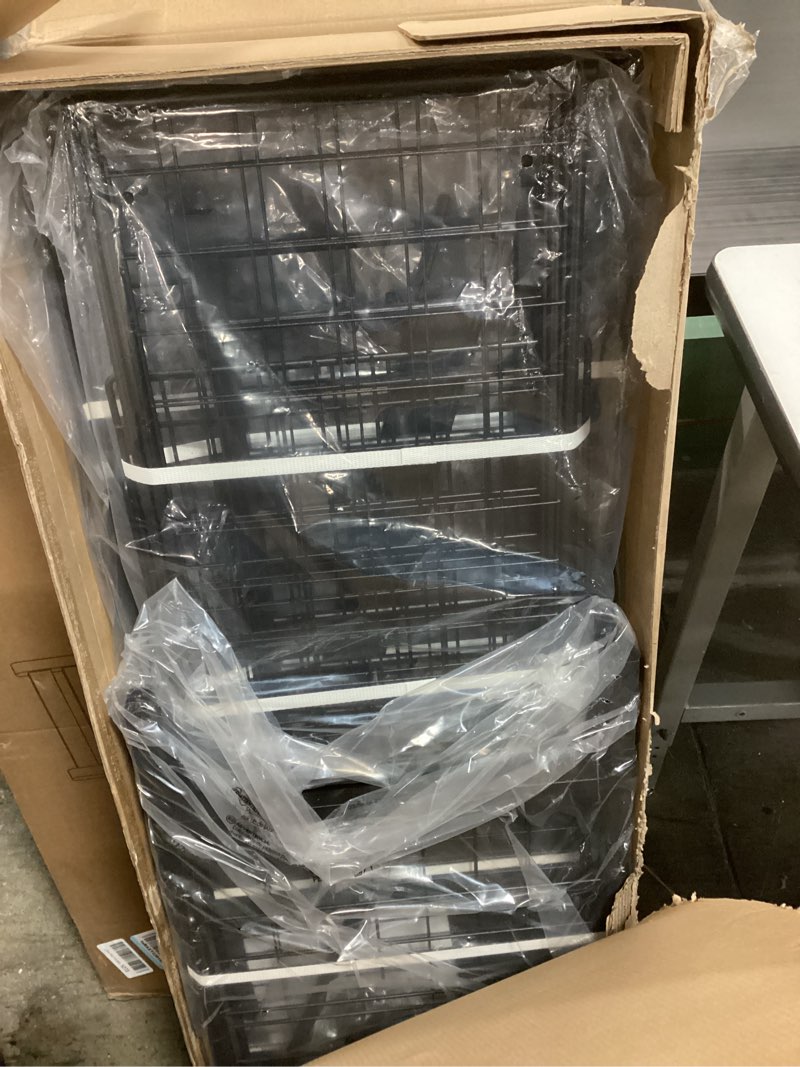Condition photo showing Good Condition for PLKOW Tennis Bag Organizer Tennis Racket Storage Rack, Tennis Equipment Holder for Bags, Balls, Racquet & Accessories, Versatile Gear Organizer for Garage, Club, or School Black, 46''L x 15.7''W x 55.5''H
