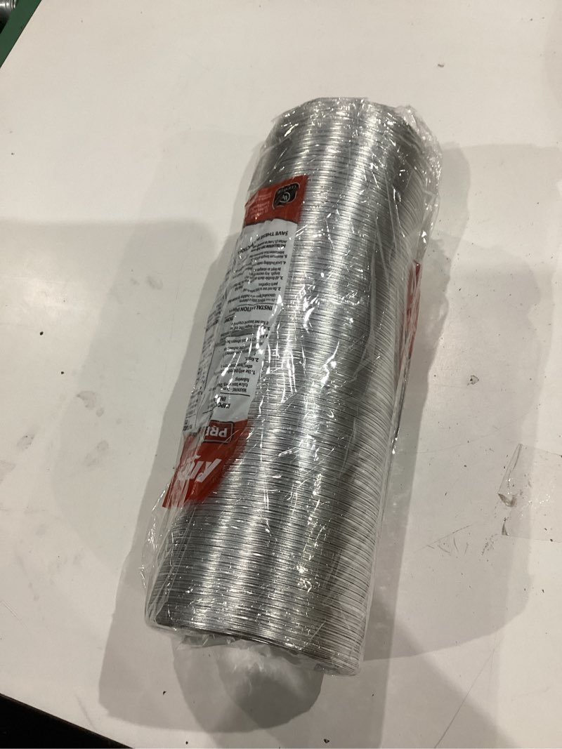 Condition photo showing As Is for rigiflex rigiflex semi-rigid silver flexible duct for electric and gas clothes dryer installation
