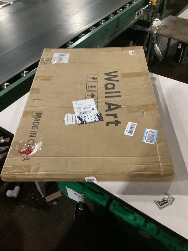 Condition photo showing New/Like New for Framed Black And White Abstract Wall Art, Modern City Architecture Prints Paintings for Walls, Large