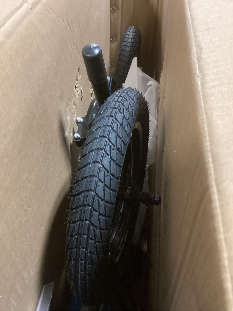 Condition photo showing As Is for JOYSTAR Kick Scooter for Ages 5-9 Years Old Boys Girls, 12 Inch Big Wheels Scooters for Kids, Teens and Adults, Rear Brake and Adjustable Handlebar, Kids Scooter Blue