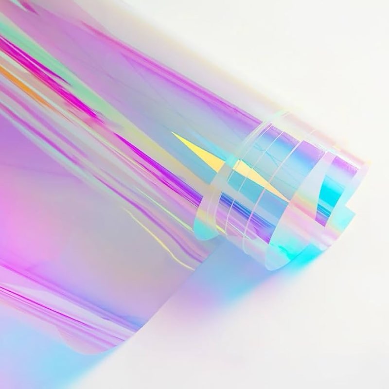 iridescent window film, holographic window tint decorative dichroic film colored rainbow film for cr