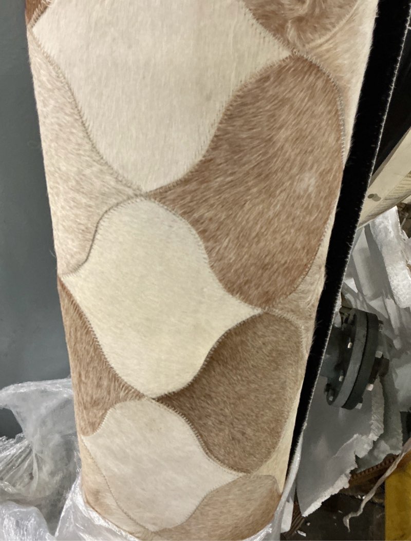 Condition photo showing New/Like New for quincetrellis hair on hide rug(size: 9' x 12' color: natural