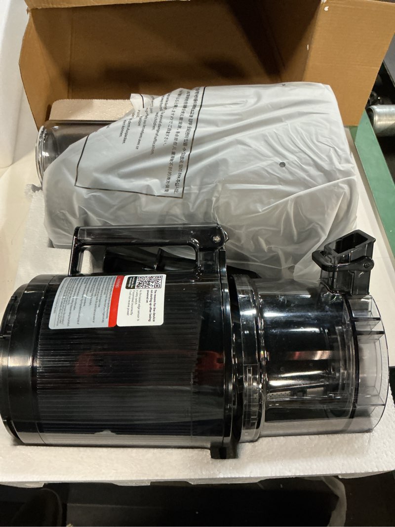 Condition photo showing New/Like New for canoly c16 cold press juicer, 6" extra wide feed chute, 3-in-1 strainers (juice & sorbet & nut milk), powerful ac brushless motor, self precut system, juicer machines with bpa-free (space gray)