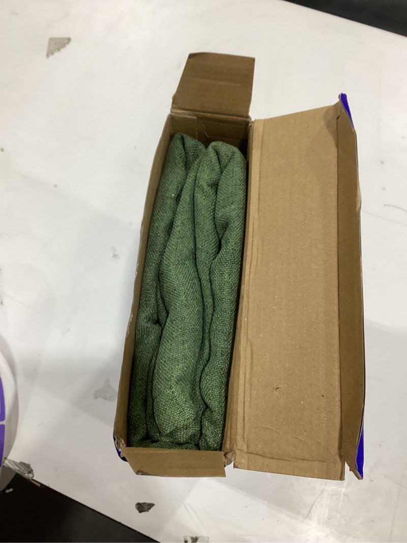 Condition photo showing Good Condition for miulee faux linen curtains 84 inch length 2 panels natural olive green semi sheer curtain with back tab rod pocket, light filtering window privacy burlap drapes for living room bedroom 42w x 84l 42"w x 84"l (pack of 2) olive green