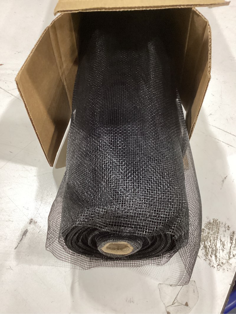 Condition photo showing Good Condition for 36" x100' window screen mesh, replacement window screens for house windows, fiberglass screen roll for window screen replacement, uv protection screens for window, door, porch by kako (black) 36 in x 100 ft