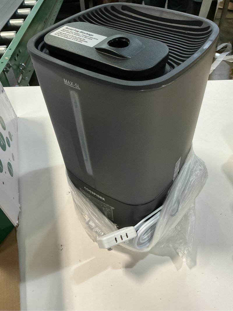 Condition photo showing New/Like New for Coospider 5L Reptile Fogger Humidifier, Automatic Humidifiers for Reptiles Tank, Terrarium Humidifiers with Timer and Humidity Control, Reptile Misting System for Reptiles Amphibians Herps Vivarium 500B-Black