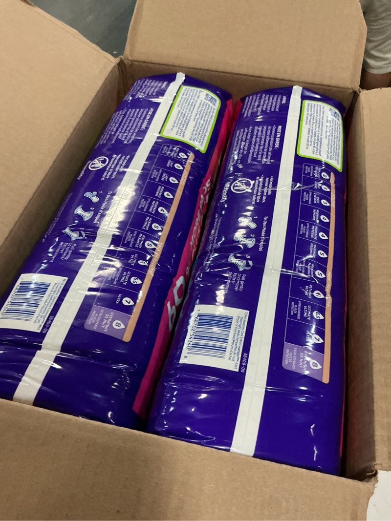 Condition photo showing New/Like New for tena sensitive care overnight incontinence pads, women, extra coverage 90ct | made for sensitive skin, these bladder control pads help prevent leaks and irritation for comfortable, secure overnight use