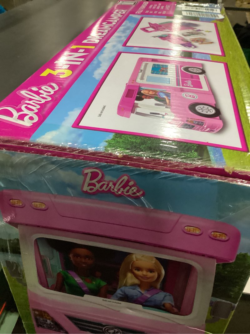 Condition photo showing Good Condition for Barbie Camper, Doll Playset with 50 Accessories, Transforms into Truck, Boat & House, Includes Pool, 3-in-1 Dream Camper (Amazon Exclusive)