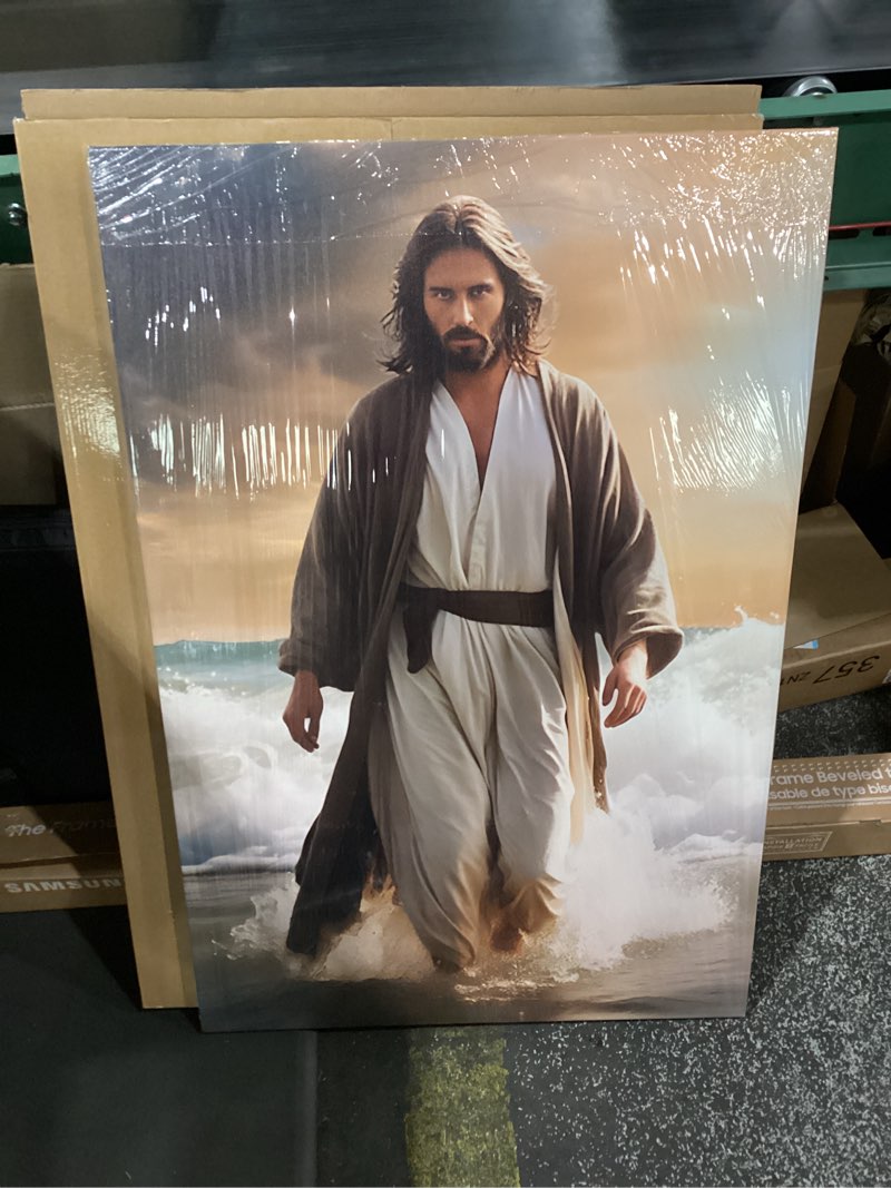 jesus walking in the water canvas wall art 24 x 36