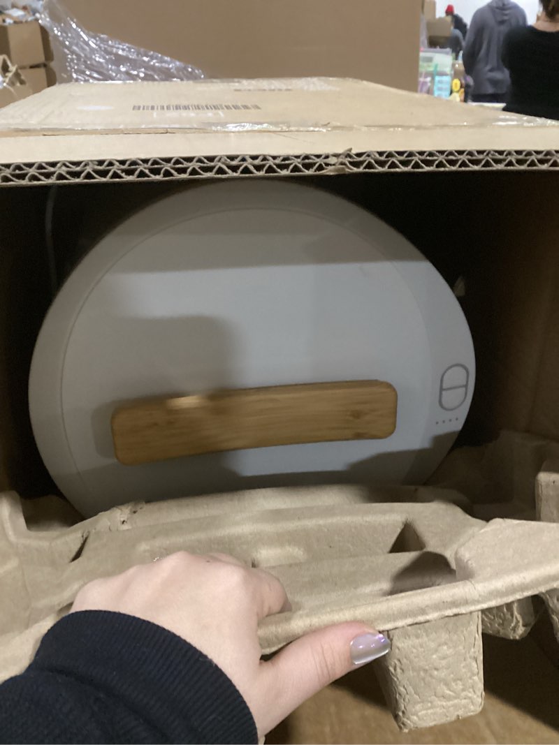 Condition photo showing As Is for 20L Towel Warmer for Bathroom, Heated Towel Bucket with 4 Timer Settings & Auto-Off, Fast Heating Blanket Warmer for Home, Fits Towels, Bathrobes, Blankets, Ideal for Spa & Gifts, White