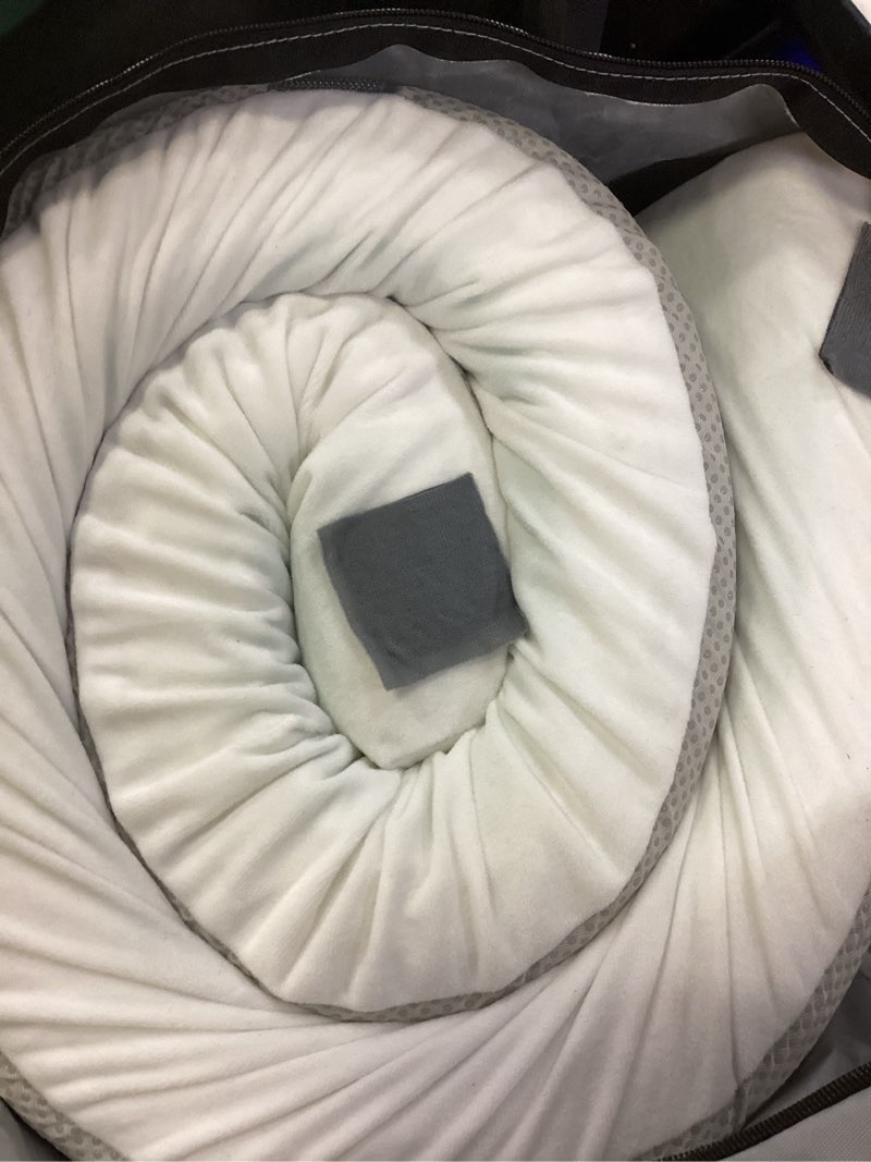 Condition photo showing As Is for floor gaialoop memory foam car camping bed glamping roll up futon mattress, japanese floor sleeping mat camp cot mattress pad travel guest side sleepers [single: 75 * 30 * 3''] white single: 75*30*3"