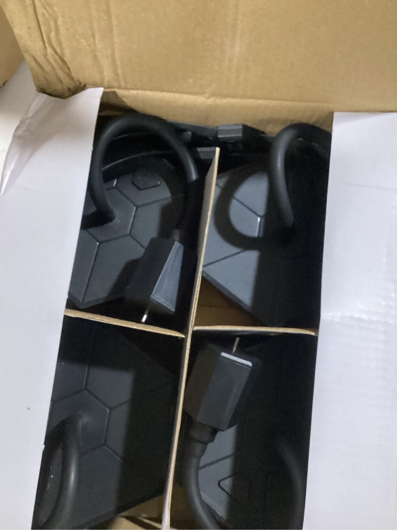 Condition photo showing As Is for pimag fly fans for tables, fly repellent fan outdoor indoor keep flies away, fly repellent fans for tables with holographic blades for picnic, party, restaurant, kitchen, and bbq, 4 pack black