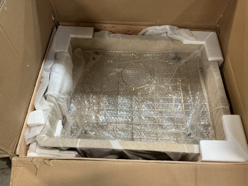 Condition photo showing Good Condition for gold laundry sink undermount-hovheir 24x19x12 undermount utility sink 16 gauge brushed gold stainless steel single bowl deep laundry room kitchen sinks outdoor sinks with bottom grid 24"x19"x12" brushed gold