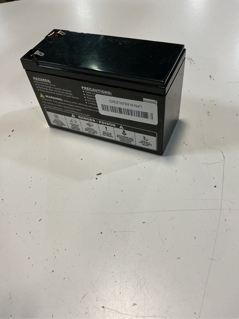 Condition photo showing As Is for mighty max battery 12v 7ah battery replacement for home adt security alarm system