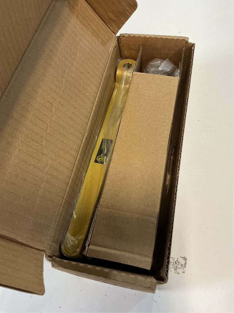 Condition photo showing Good Condition for lynn hardware light duty automatic door closer (brass/gold) - highly durable cast aluminum, commercial or home use, adjustable speed controls, 3 mounting options, 3 hour fire rated (dc5003 model) painted brass