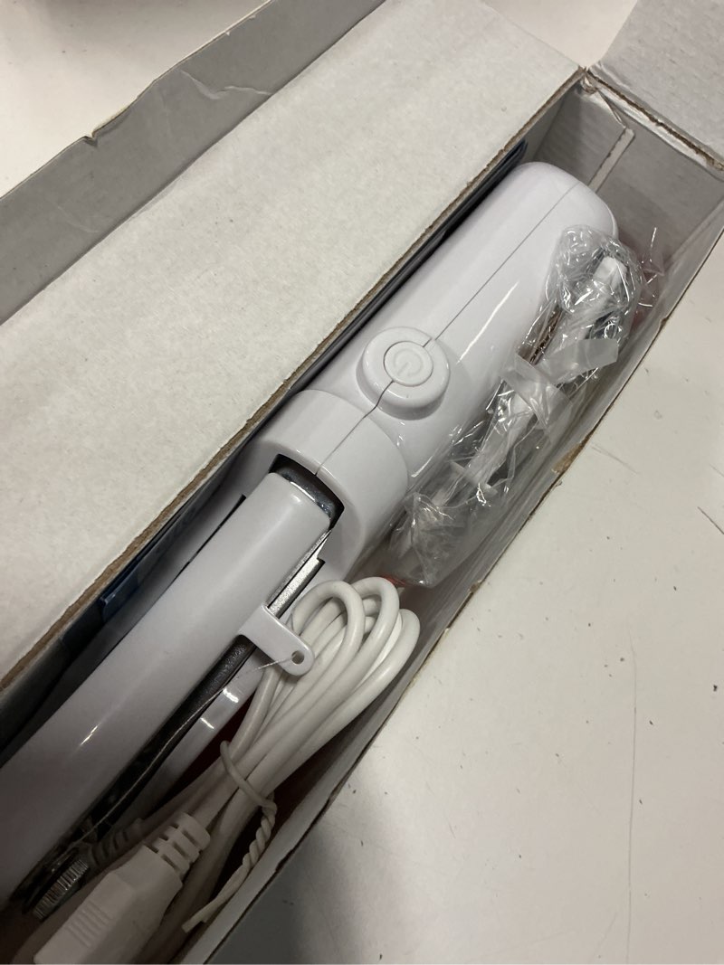 Condition photo showing Good Condition for portable handheld sewing machine for adults - mini hand held sewing stitching machine for beginners - small electric cordless for quick fabric home travel clothes pants diy fabric denim (white)