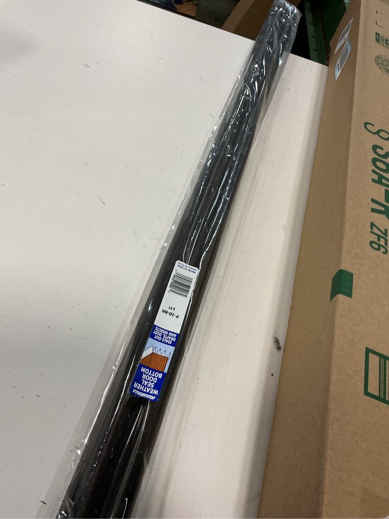 Condition photo showing Good Condition for Randall 36? Kerf-Style Door Bottom with Vinyl Fins – Brown Door Weatherstrip & Draft Stopper, Slide-in Threshold Seal for Exterior/Interior Doors Brown 36 1/4"