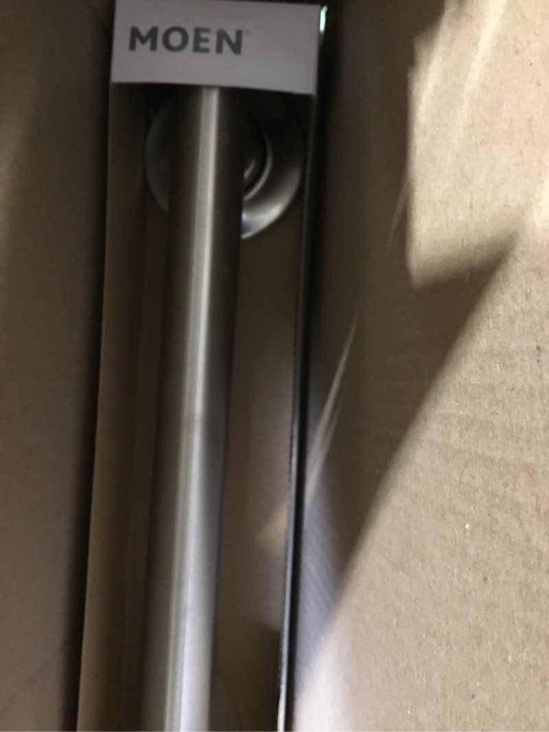 Condition photo showing Good Condition for Moen LR8724D1GBN Bathroom Safety 24-Inch Designer Bathroom Grab Bar with Curled Grip, Brushed Nickel 24 Inch Brushed Nickel