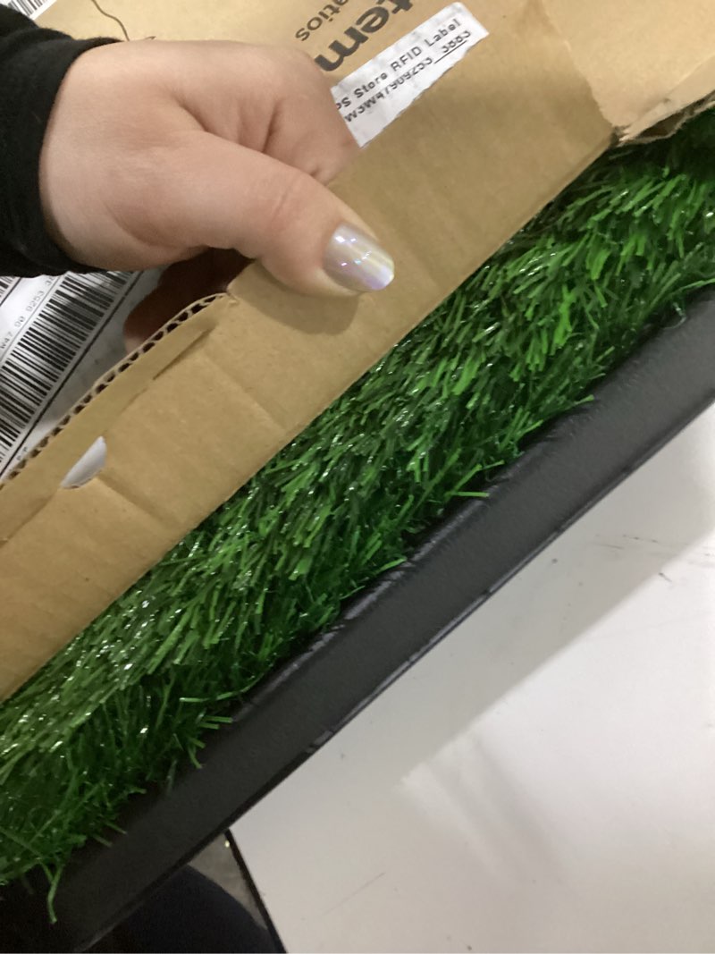 Condition photo showing Good Condition for LOOBANI Dog Grass Pad with Tray - Dog Litter Box - Indoor Potty for Apartment and Patio Training - with 2 Packs Grass Pee Pads for Replacement, 16×20 Inch