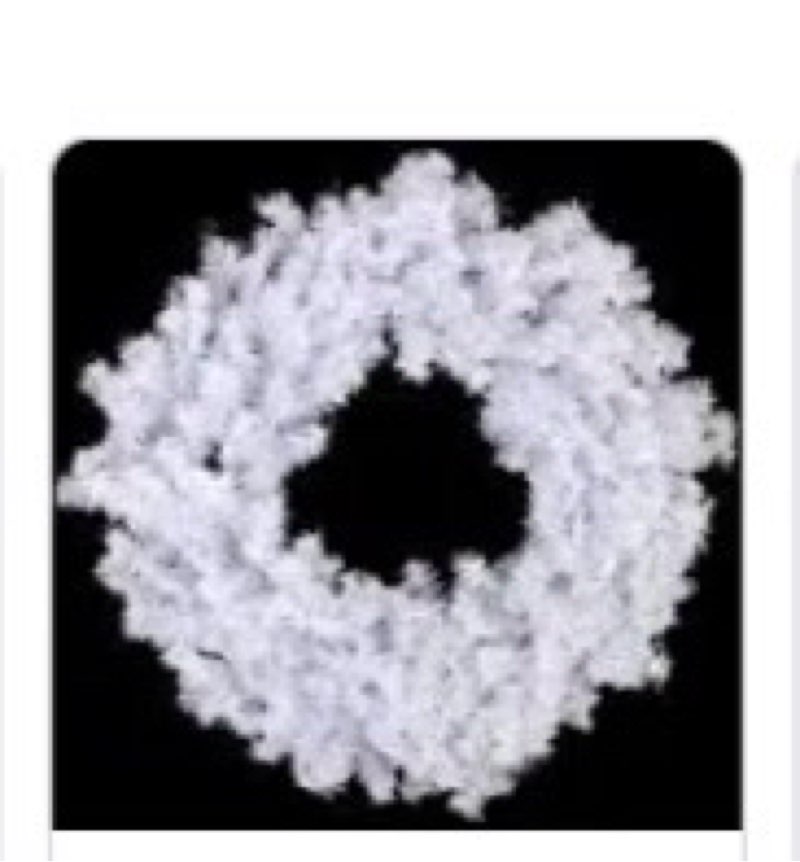 Yinns 21 Inch White Christmas Wreath - Christmas Wreaths Large Xmas Wreaths for Indoor Outdoor Party