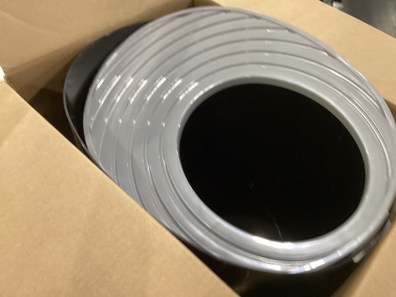 Condition photo showing Good Condition for iris usa cat litter box, large top entry with litter catching lid and scoop, dog proof, cat box enclosure, black/gray top entry black
