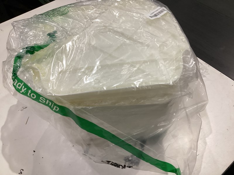 Condition photo showing As Is for Kitstorack Vertical Shoe Rack: 8 Tiers Stackable Shoe Rack for Closet DIY Free Standing Shoe Organizer Small Shoe Shelf for Small Spaces and Narrow Spaces Plastic, White Ivory 8 Tiers