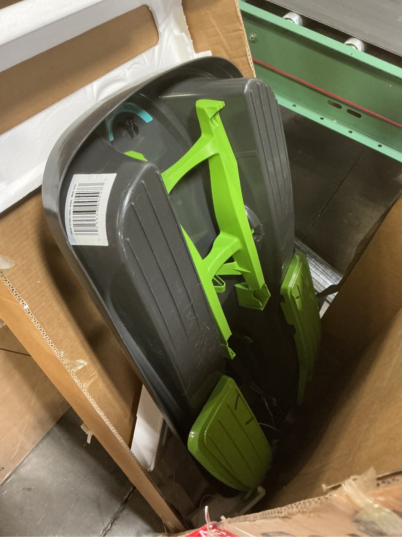 Condition photo showing Good Condition for Snow Sled for Kids, Adults - Toboggan Sled, Easy Turning Steering Wheel, Anti-Slip Seat, Pull Up Brake, Durable Plastic Sled, Lightweight, Snow Sleds, Age 3+ 260 lbs