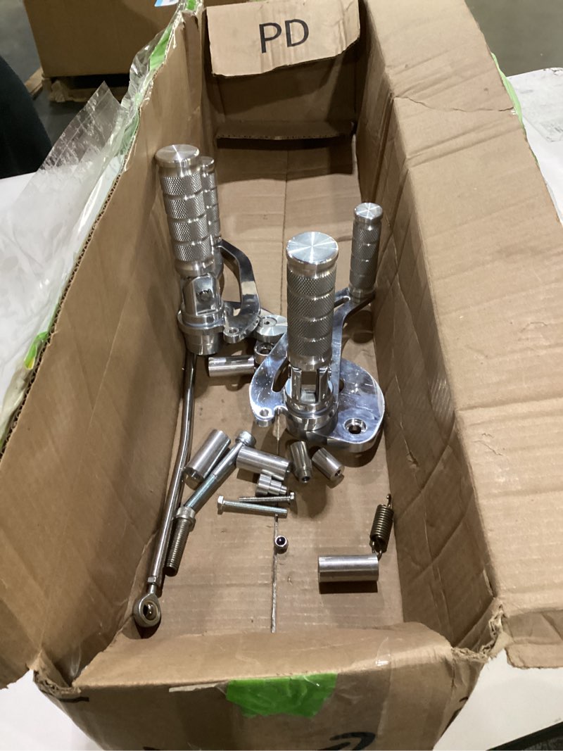 Condition photo showing As Is for 3.2" forward controls foot pegs for yamaha v-star xvs650 custom classic silverado xvs650 silver