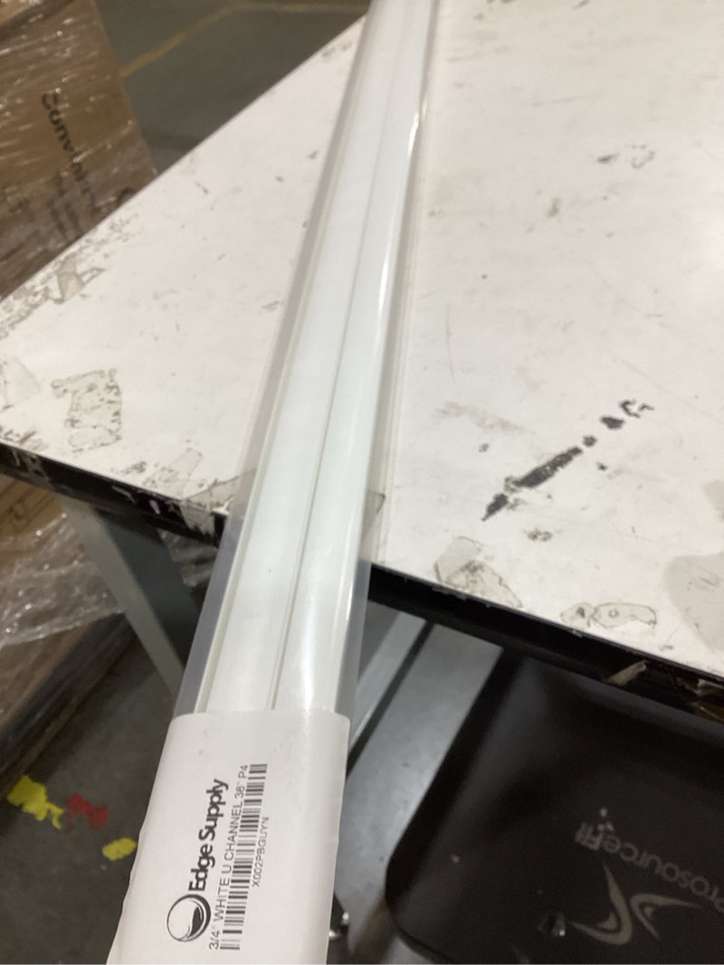 Condition photo showing Good Condition for edge supply plastic edge guard 3/4" white pvc u channel edge protector trim pack of 4