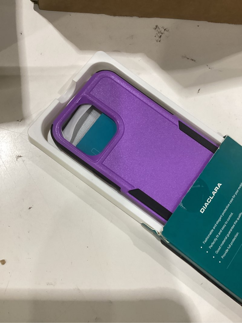Condition photo showing Good Condition for diaclara designed for iphone 15 pro max case, [with privacy screen protector] [anti spy] [military grade drop protection] heavy duty full-body shockproof phone case, purple purple iphone 15 pro max 6.7"