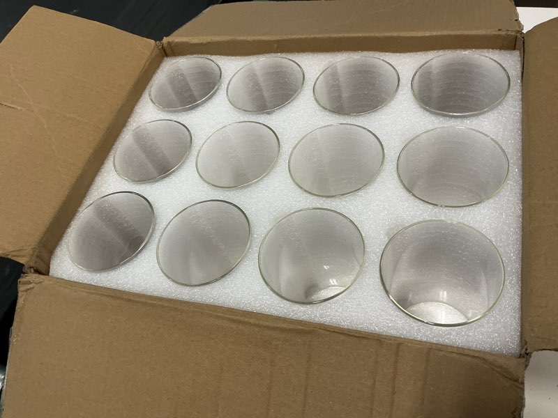 Condition photo showing Good Condition for 12pcs glass cylinder vases for centerpieces - 6 inch tall flower vase for wedding decorations, clear glass flower vases floating candle holder for table centerpiece wedding home décor