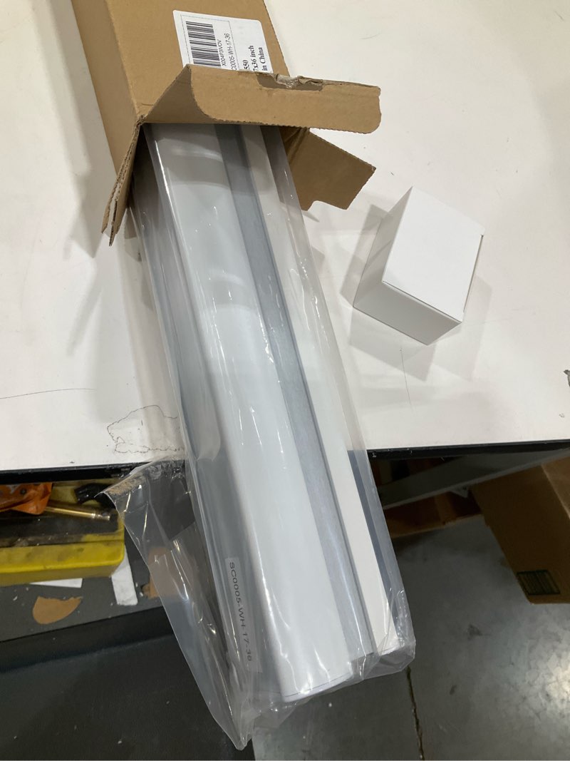 Condition photo showing Good Condition for Joydeco Cellular Shades Cordless, Blackout Shades Cellular Blinds for Indoor Windows, Blackout Blinds Window Shades for Thermal Insulated & Noise Reduction (White, 17" W x 36" H) A - White 17"W x 36"H