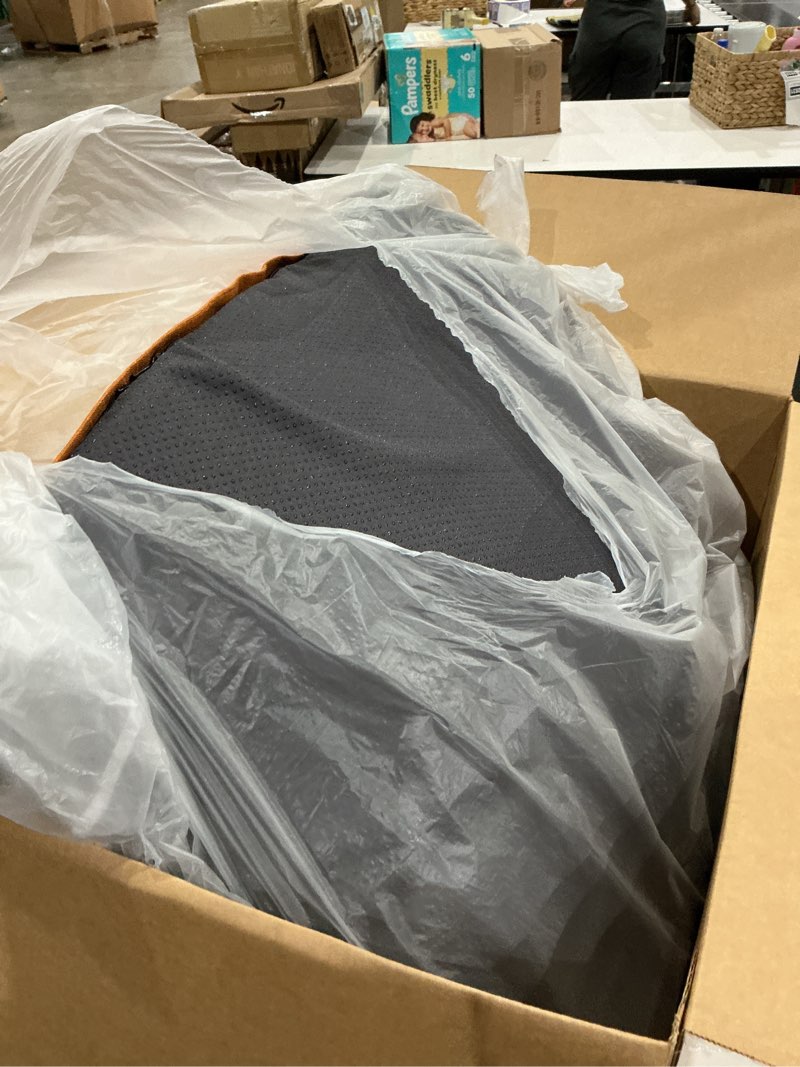Condition photo showing As Is for eheyciga orthopedic dog bed for small dogs, waterproof memory foam small dog beds with sides, non-slip bottom and egg-crate foam medium pet couch bed with washable removable cover,pumpkin orange 24.0"l x 18.0"w x 6.0"th pumpkin orange