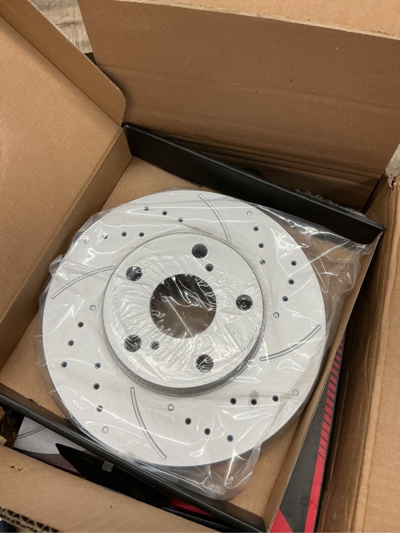 Condition photo showing Good Condition for motorevo front brake rotors kit for 1992-1996 camry (v6 3.0l only), 2000-2001 (4 cylinder; 2.2l; with 15'' wheels) geomet coated front rotors drilled & slotted brake discs - 275mm(10.8in) camry 92-96 v6 3.0l, 00-01 v4; 2.2l; 15'' front