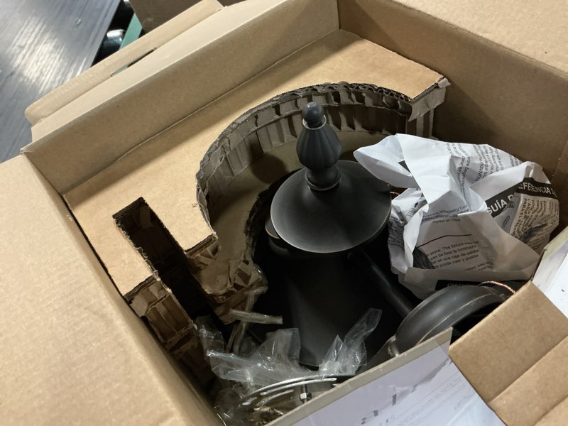 Condition photo showing Good Condition for allen + roth castine 1-light 14.38-in h oil-rubbed bronze led, outdoor wall light