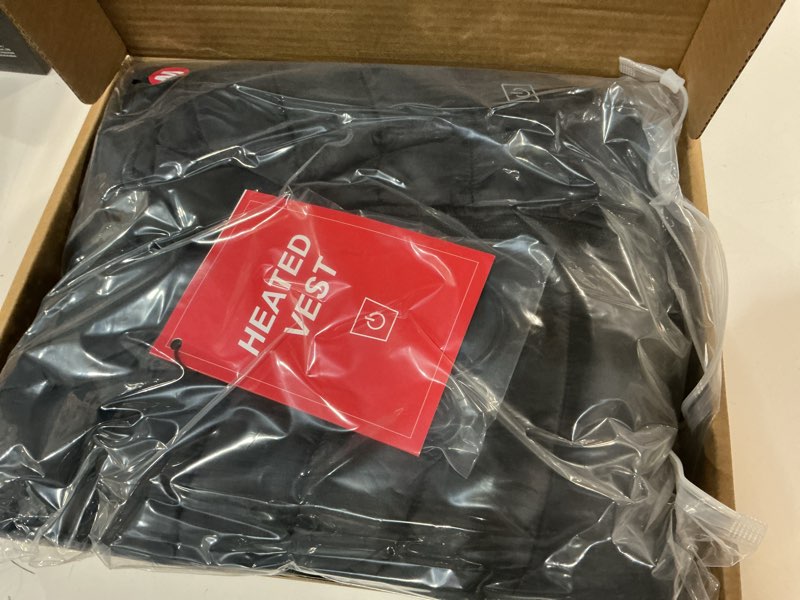 Condition photo showing New/Like New for Heated Vest for Men with 12V 10000mAh Battery Pack, Men’s Lightweight Heated Vest Liner, Winter Outdoor Electric Vest Black Medium