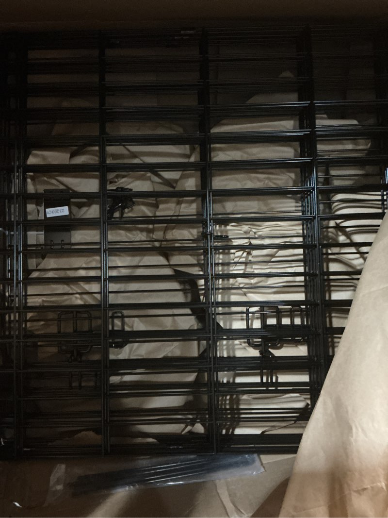 Condition photo showing Good Condition for MidWest Homes for Pets Folding Metal Puppy / Dog Exercise Pen, Indoor/Outdoor Playpen with Secure Door, Provides 16 Sq Feet of Play Space, 24-Inches Tall, Black E-Coated Black w/ Door 24" H