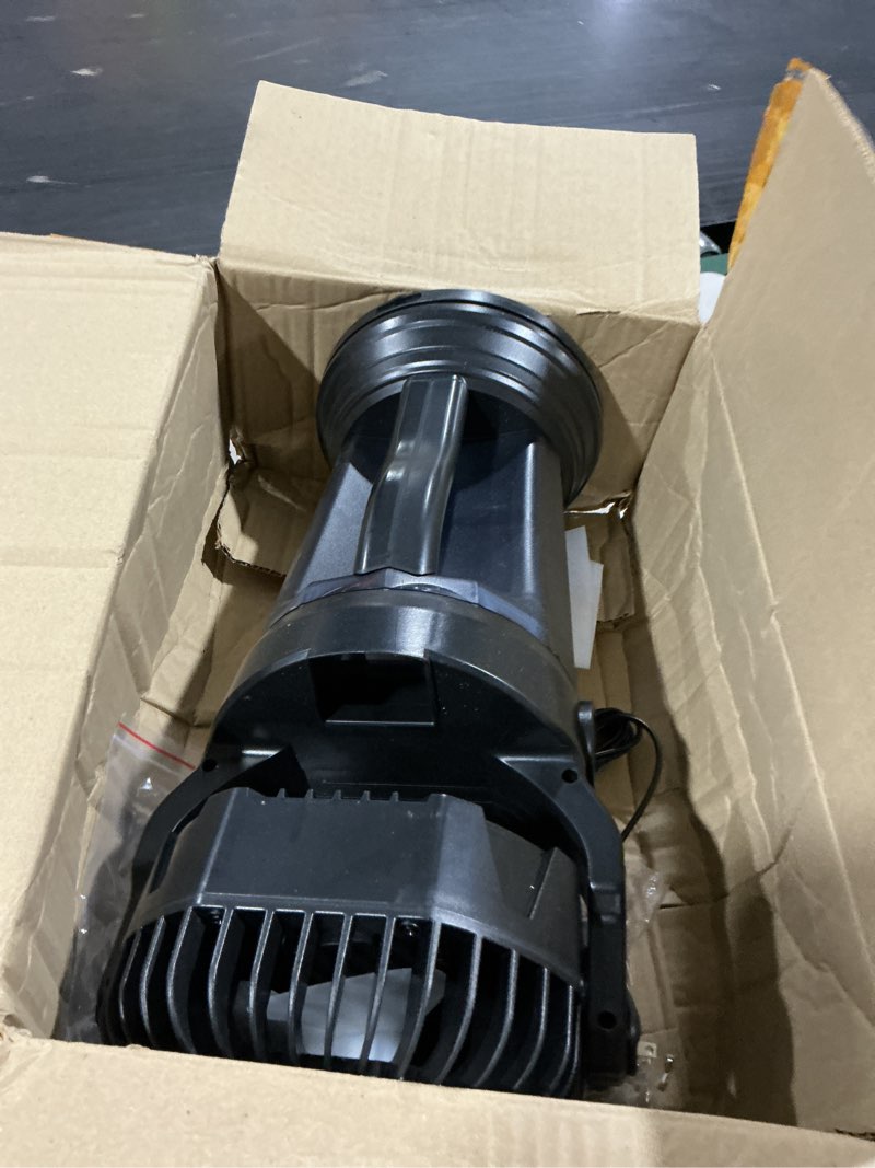 Condition photo showing As Is for ghora 2026 new portable misting fan,25000mah rechargeable battery operated fan for outside patios, 60h runtime oscillating mist fan with remote, 2l water tank & rgb for camping, beach