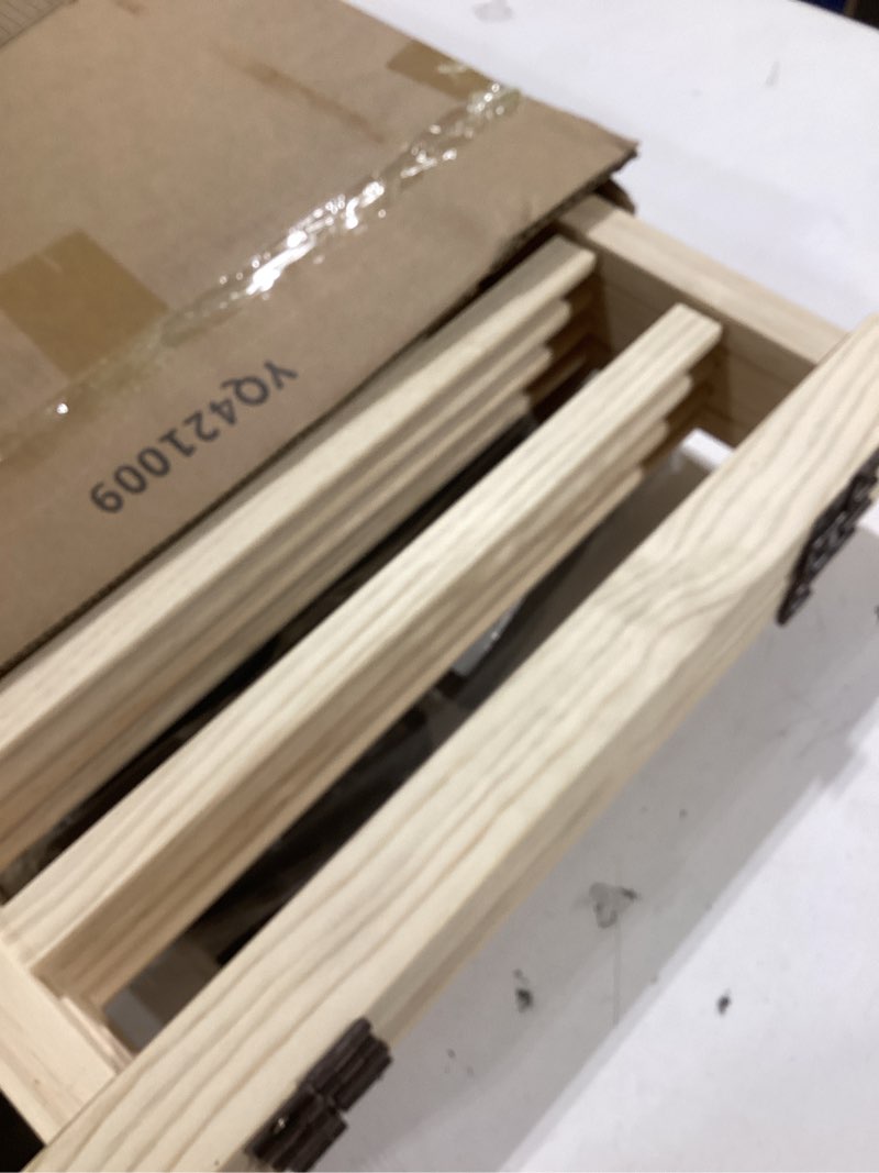 Condition photo showing Good Condition for YOCAN Paint-Free Wooden Freestanding Dog Gates for The House,Doorways, Stairs,Wood Dog Fences Indoor Pet Gate,Step Over Fence-4 Panel H:16.9" ?4 Panels?16.9"H