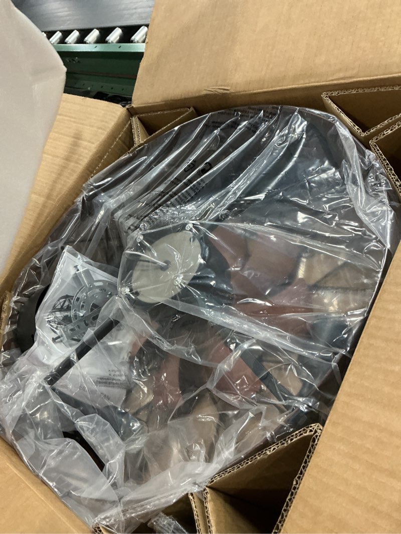 Condition photo showing New/Like New for redstar flush mount caged ceiling fan with lights, 20" small bladeless ceiling fans with remote, rustic low profile ceiling fans quiet reversible enclosed ceiling fan for bedroom kitchen farmhouse black 19.7 inch