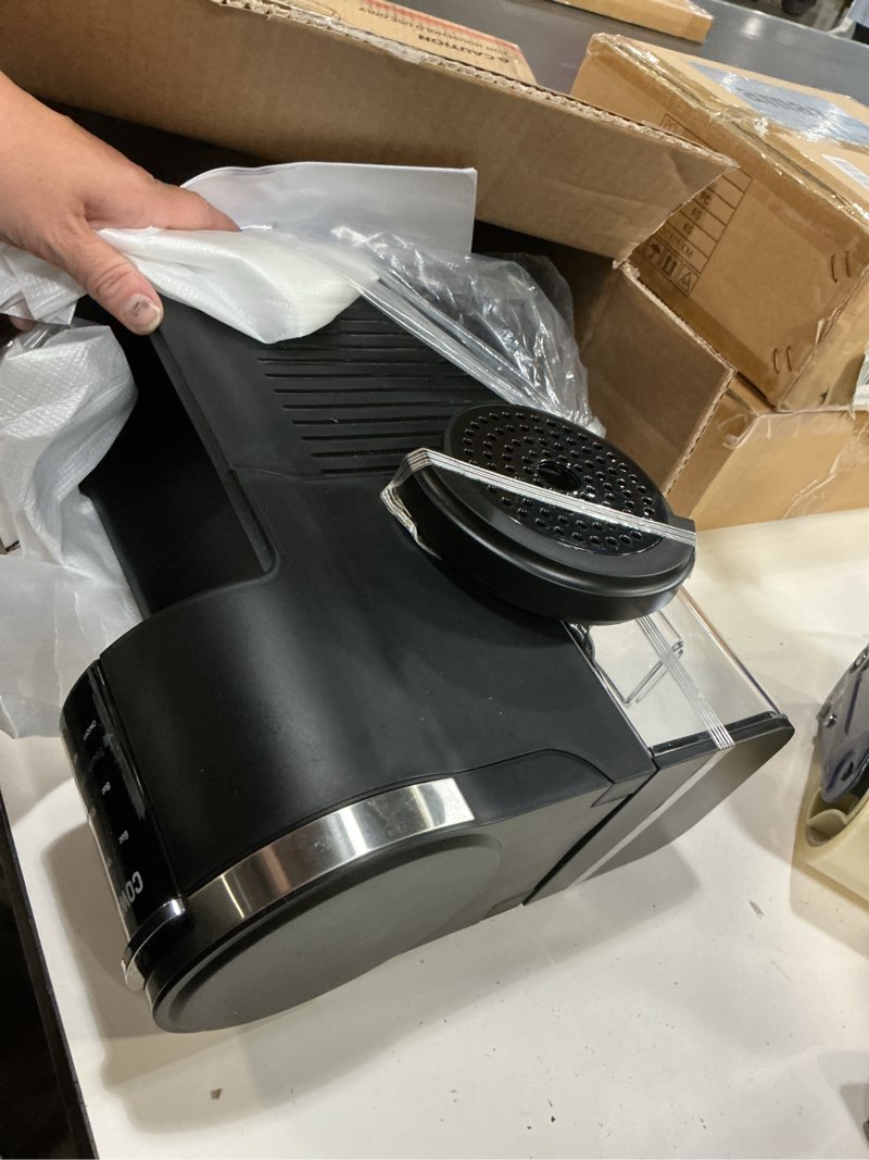 Condition photo showing As Is for cowsar commercial single serve coffee maker, k cup coffee brewer for capsule and ground coffee, capsule coffee machine with 40 oz water tank, instant-heat, 5 brew sizes up to 14 oz, classic black